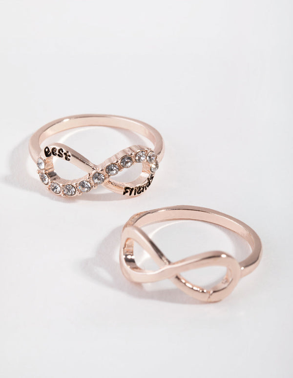 Rose Gold Infinity BFF Two-Pack Earring
