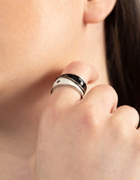 Silver Yin & Yang BFF Band Pack Rings - link has visual effect only