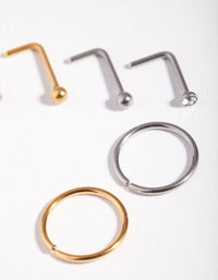 5mm Simple Nose Stud 6-Pack - link has visual effect only