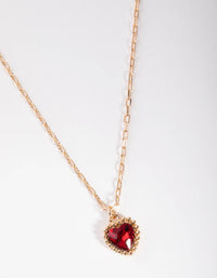 Gold Jewel Heart Necklace - link has visual effect only