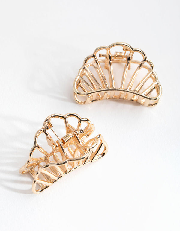 Gold Metal Clam Shell Pack Claw