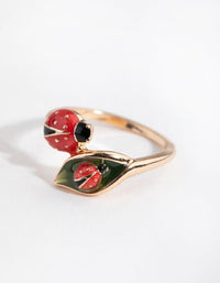 Gold Ladybug Ring - link has visual effect only