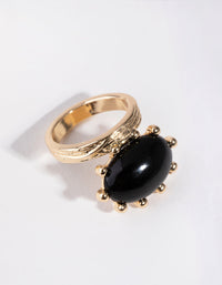 Gold Dome Stone Ring - link has visual effect only