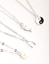 Silver Dolphin Mixed Charm Necklace - link has visual effect only