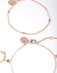 Rose Gold Star & Moon Bracelet & Anklet Pack - link has visual effect only
