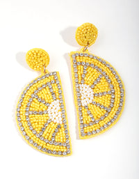 Sunshine Bright Statement Lemon Slice Earrings - link has visual effect only