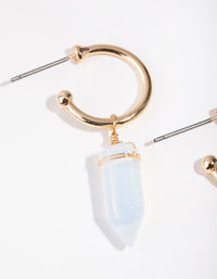 Gold Mini Shard Hoop Earrings - link has visual effect only
