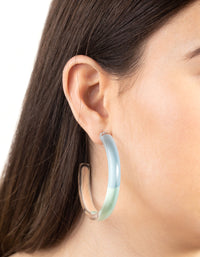 Acrylic 3-Tone Hoop Earrings - link has visual effect only