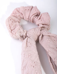 Fabric Embroidery Scarf Scrunchie - link has visual effect only