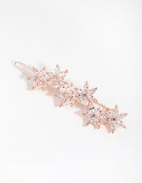 Rose Gold Cubic Zirconia Flower Clip - link has visual effect only
