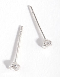 Sterling Silver Petite Cubic Zirconia Stud Earrings - link has visual effect only