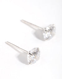 Sterling Silver 1ct Cubic Zirconia Stud Earrings - link has visual effect only