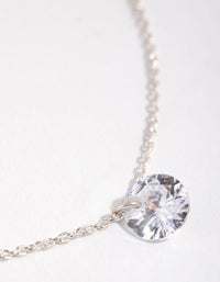 Sterling Silver 1ct Cubic Zirconia Round Necklace - link has visual effect only