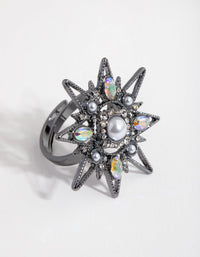 Gunmetal Statement Star Ring - link has visual effect only