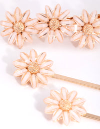 Stone Detail Flower Clips - link has visual effect only