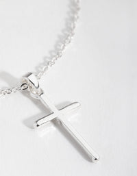 Silver Plated 45cm Cross Necklace - link has visual effect only