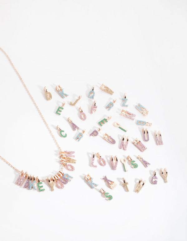 Kids Rose Gold Glitter Paper Make-Your-Own Necklace