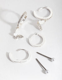 Silver Butterfly Stack Pack Earring - link has visual effect only