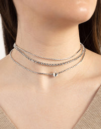 Silver Round & Pear Choker 5-Pack - link has visual effect only