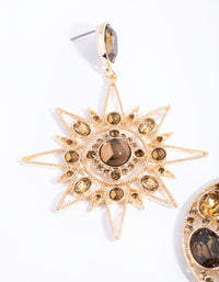 Gold Statement Star & Moon Earrings - link has visual effect only