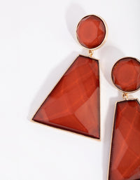 Gold Foil Stone Drop Earrings - link has visual effect only