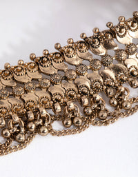 Antique Gold Mesh Chain Choker - link has visual effect only