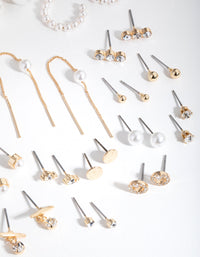 Gold Mixed Pearl 16-Pack Earring - link has visual effect only