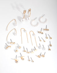 Gold Mixed Pearl 16-Pack Earring - link has visual effect only