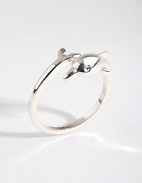 Silver Dolphin Ring - link has visual effect only