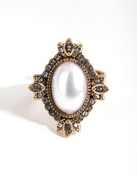 Gold Vintage Pearl Ring - link has visual effect only
