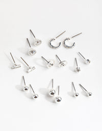 Silver Mini Hoop & Stud 8-Pack Earring - link has visual effect only