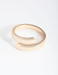 Gold Smooth Wrap Ring - link has visual effect only
