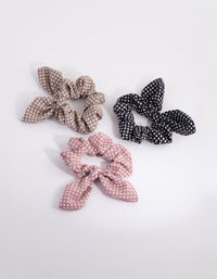 Spotty Bunny Ear Scrunchie Pack - link has visual effect only