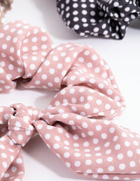 Spotty Bunny Ear Scrunchie Pack - link has visual effect only