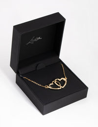 Gold Twin Hearts Necklace - link has visual effect only