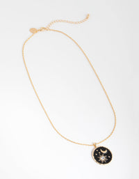 Gold Night Sky Disc Necklace - link has visual effect only