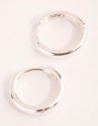 Silver Simple Huggie Earrings - link has visual effect only