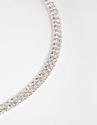 Silver Diamante Waist Belt - link has visual effect only