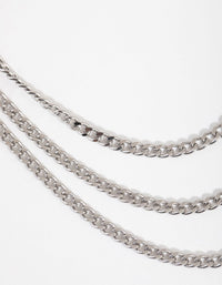 Surgical Steel Layered Curb Necklace - link has visual effect only