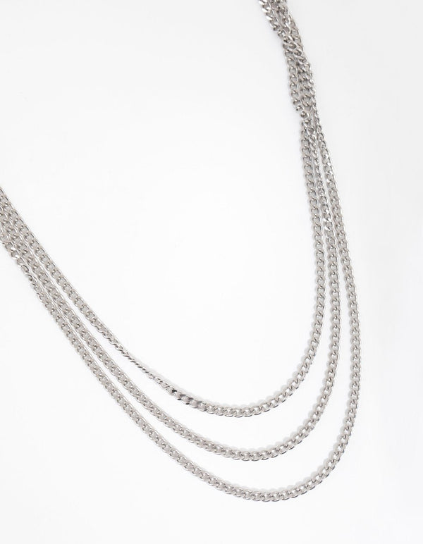 Surgical Steel Layered Curb Necklace