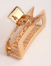 Gold Metal Rectangle Claw Clip - link has visual effect only