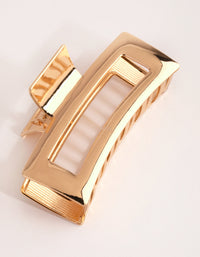 Gold Metal Rectangle Claw Clip - link has visual effect only