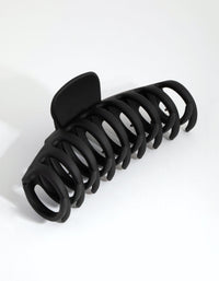 Black Acrylic Large Bar Hair Claw Clip - link has visual effect only