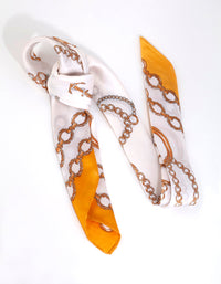 Yellow Vintage Chain Bandana Hair Scarf - link has visual effect only