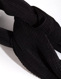 Black Satin Pleated Scarf - link has visual effect only
