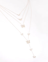 Silver Butterfly Layered Neclace - link has visual effect only