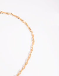 Gold Twisted Waist Chain - link has visual effect only