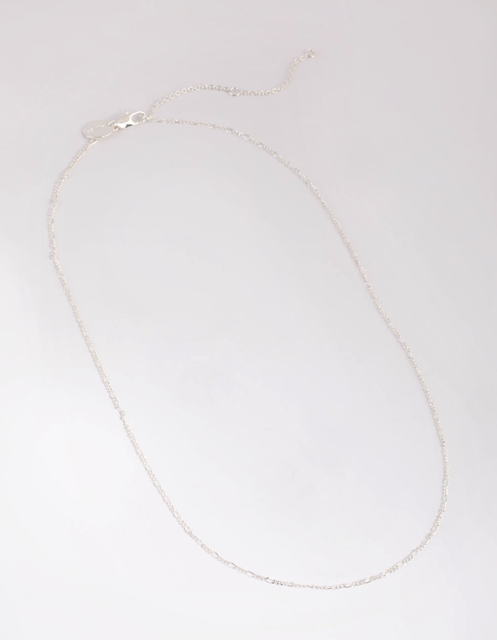 Silver Plated Medium Figaro Necklace