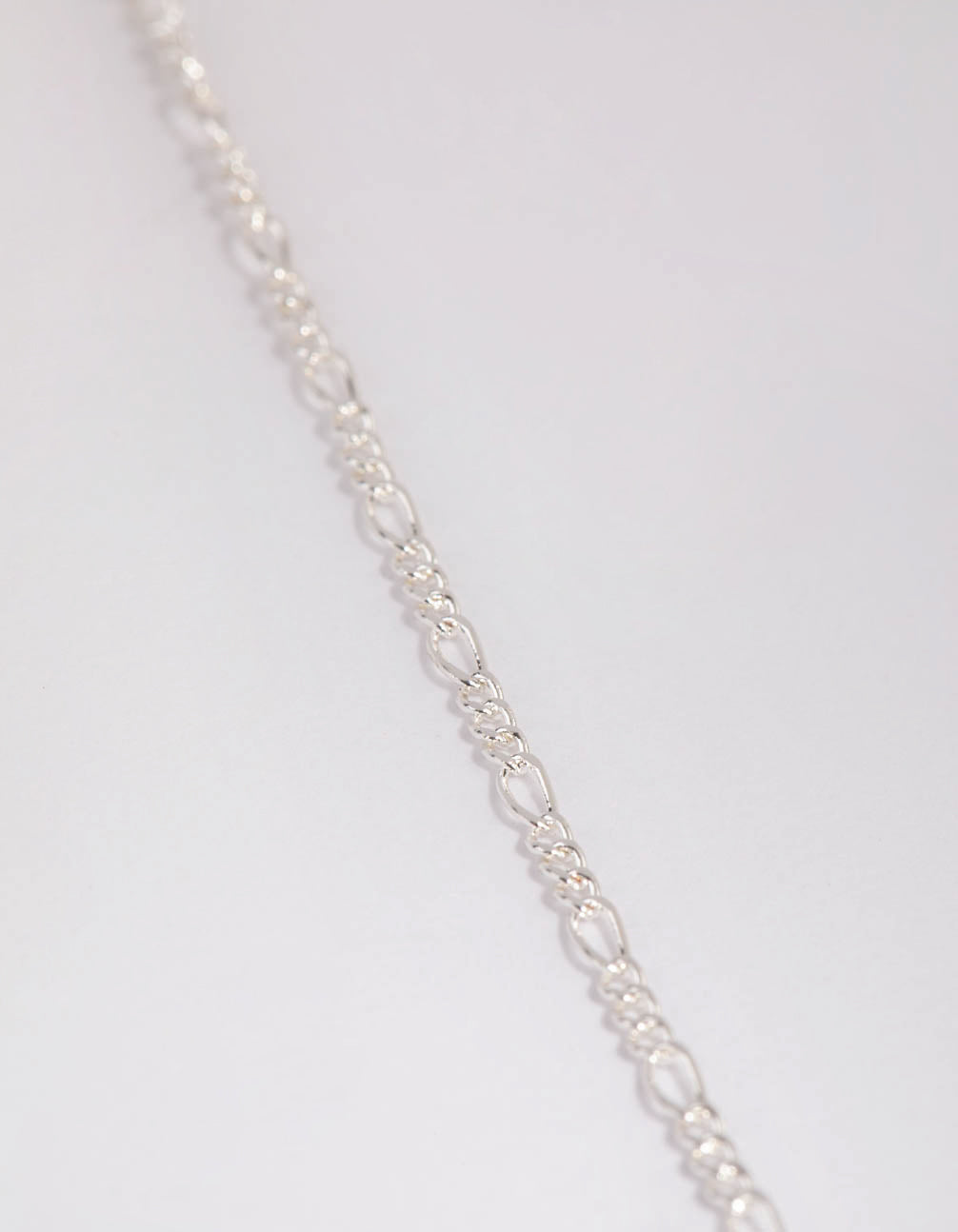 Silver Plated Medium Figaro Necklace