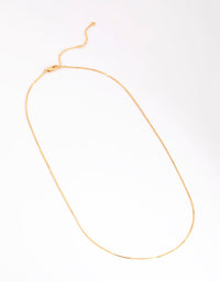 Gold Plated Medium Box Chain Necklace - link has visual effect only